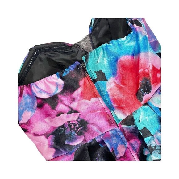 B. Darlin A-Line Formal Dress Black Pink Multicolor Floral Short Junior Size 5/6 - Picture 7 of 7